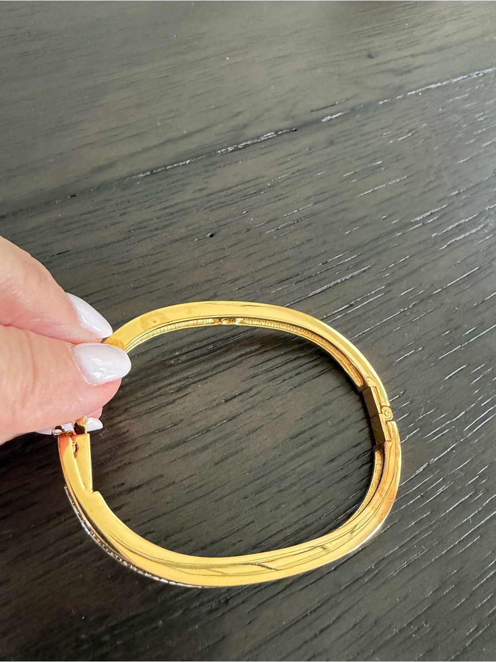 Swarovski Gold Hinged Bracelet - Picture 2 of 7